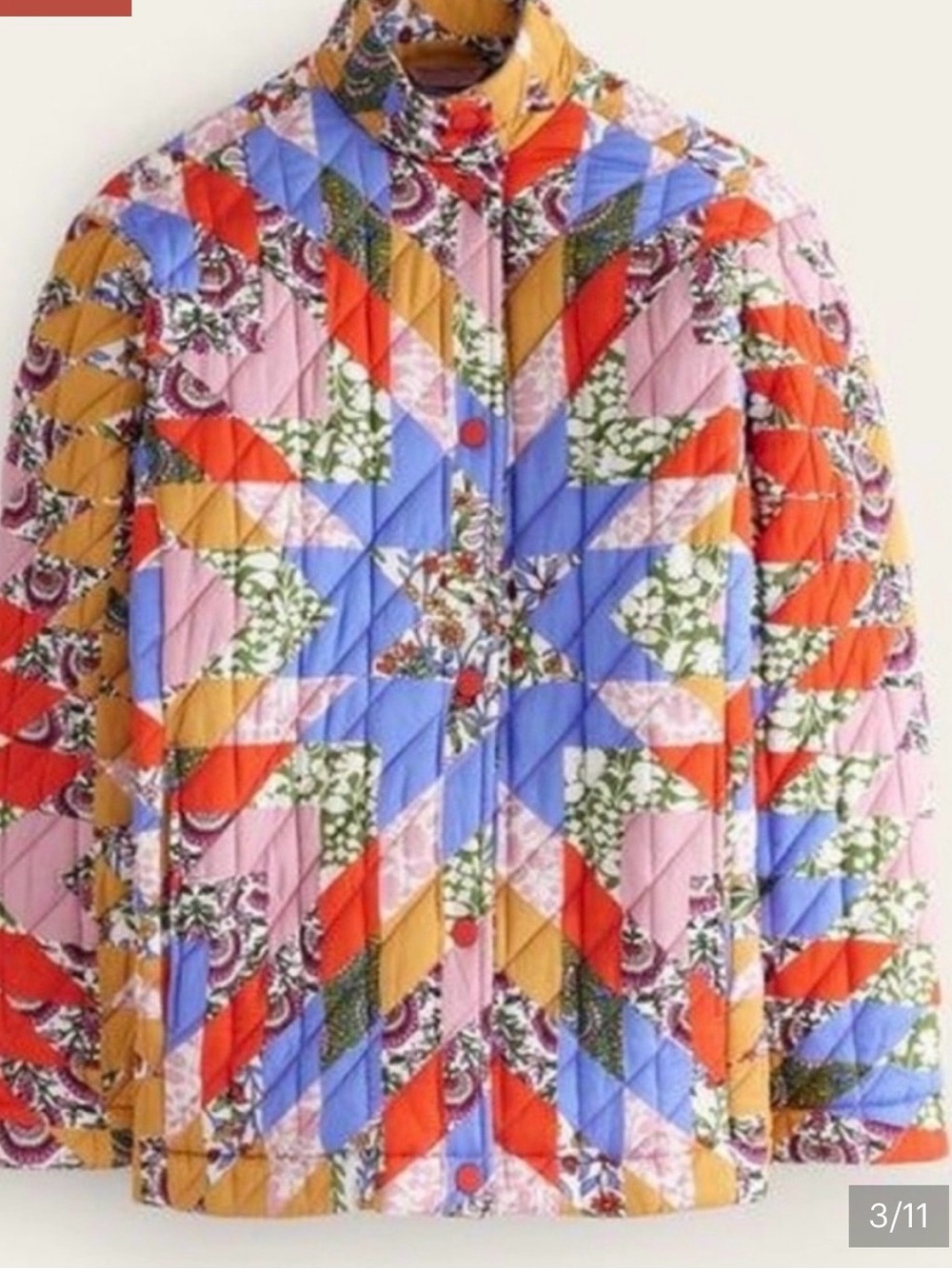 Boden quilted patchwork oversized jacket - Picture 8 of 10